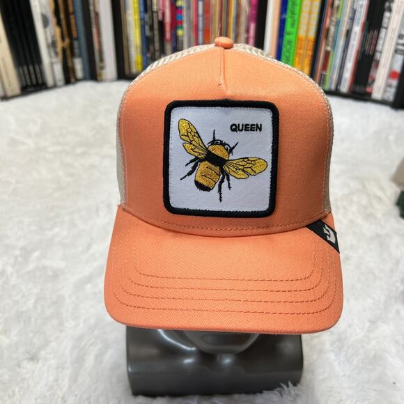 GOORIN BROS THE QUEEN BEE CORAL HAT / TRUCKER HAT THE FARM - Picture 1 of 5